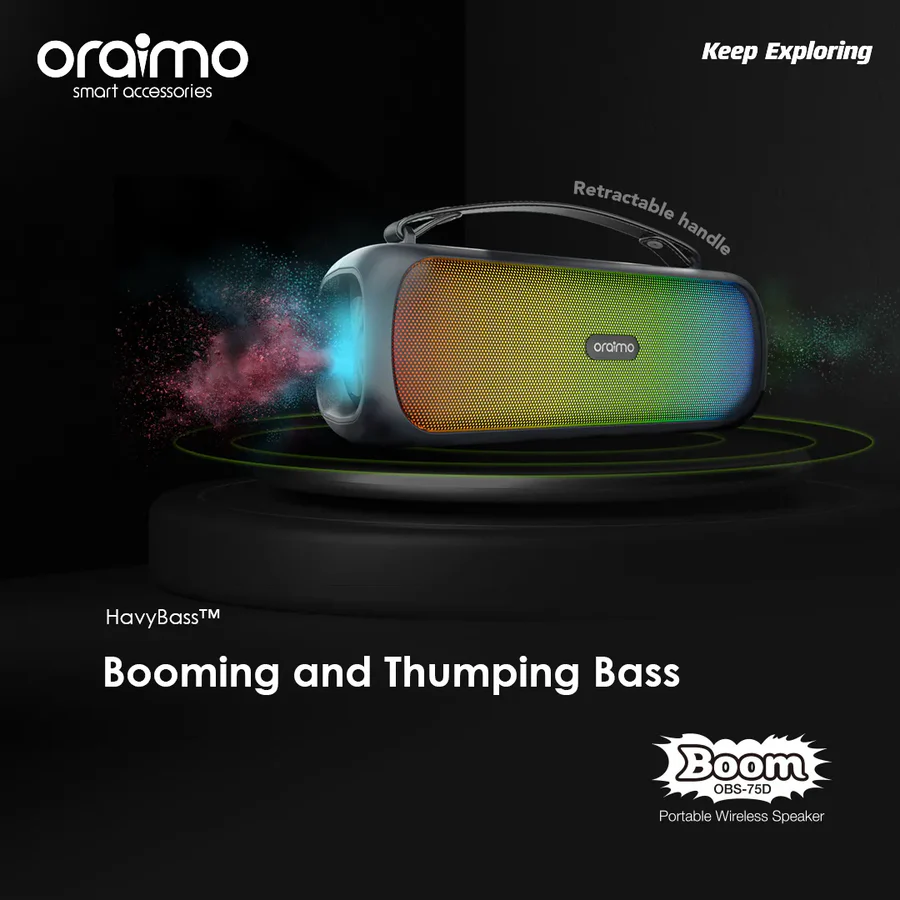Oraimo Bass Go Boom OBS-75D Portable Wireless Speaker